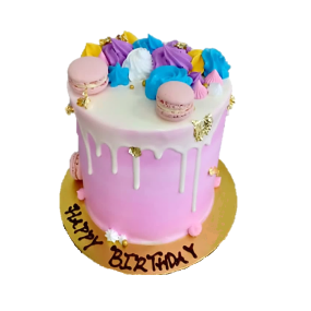 Colourful Theme Tall Drip Cake